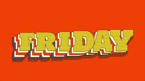 Cartoon Animated FRIDAY Sign Looping Background