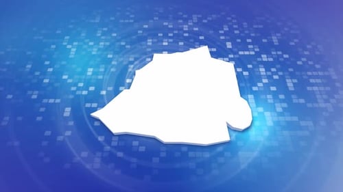 Vatican City Map Reveal on Digital Grid Background