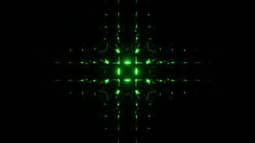 Green Abstract Cube Volume Background VJ Loop in HD