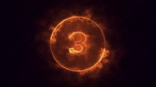 Neon Light Countdown 10 Second 4K