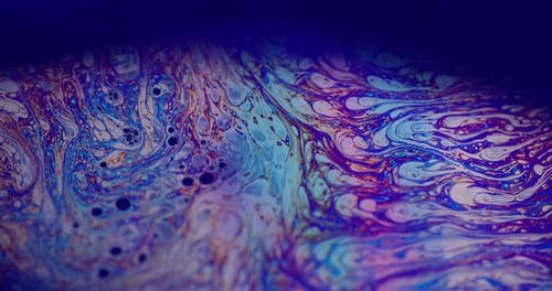 Acrylic Emulsion Bubbles Wave Liquid Oil Paint Art