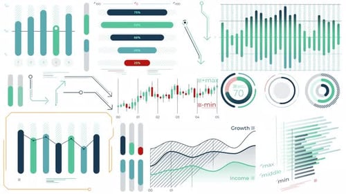 Animated Pack of Charts and Infographic Elements