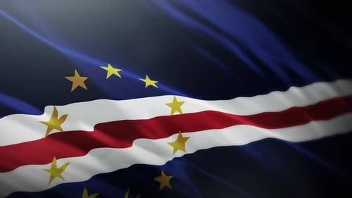Realistic Waving Cape Verde Flag Animation Loop