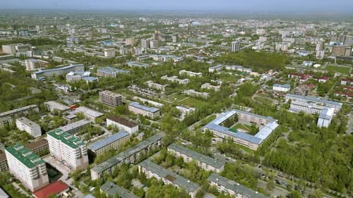 Aerial view of Bishkek city Kyrgyzstan