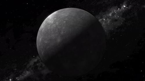 Uncommon planet on space animated black background graphics design