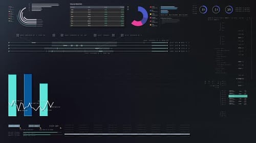 Futuristic Digital Data HUD Interface Display