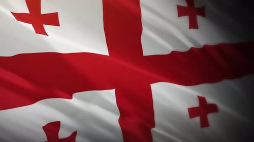 Realistic Waving Flag of Georgia: National Identity Symbol