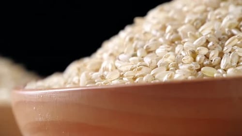 A variety of different colored Raw healthy grain food, Various grains, cereals, beans, legumes are r