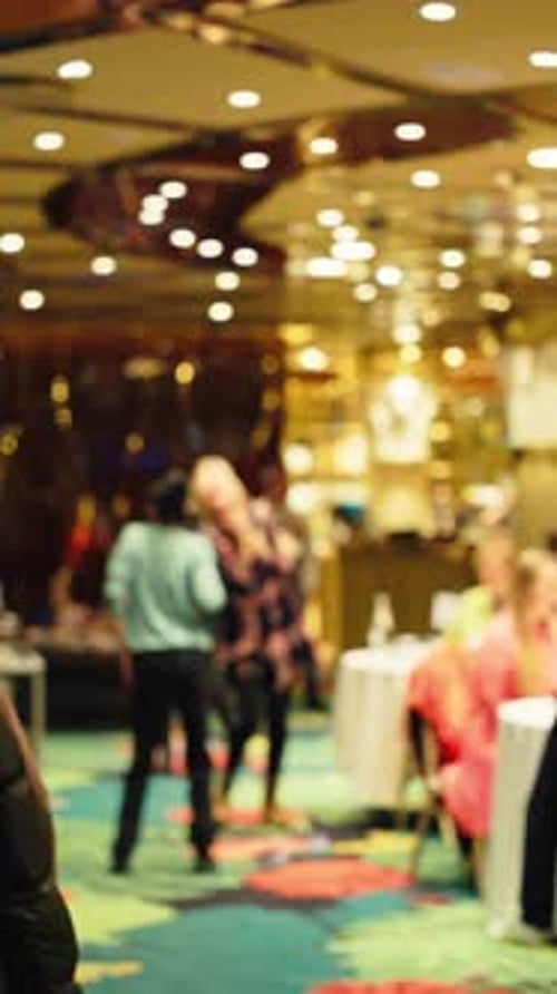 Out of Focus People at an Urban Event