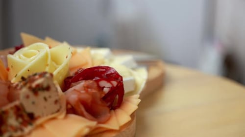 Cheese and Meat Charcuterie Board Gift Present Idea Dinner Lunch Plate Minimal Effort Visually