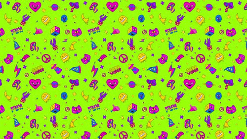 Good vibes seamless looping background pattern animation