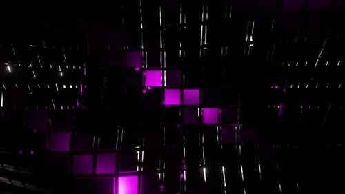White And Pink Rotated Cubes Vj Animation Seamless Loop Background