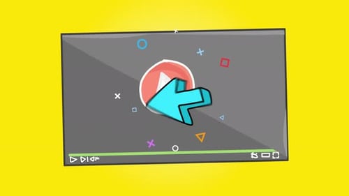 Animated Sketch Style Video Player Click