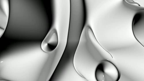 Abstract Fluid Morphing Liquid Metal Background Animation
