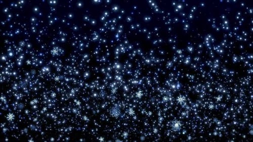 Elegant Falling Snowflakes and Glitter Particles Background