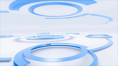 Abstract Blue Geometric Network Animation Background