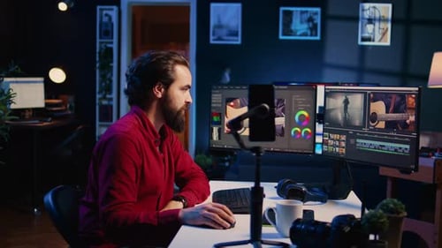 Editor de fotos que presenta una guía de fotografía en Internet para el público