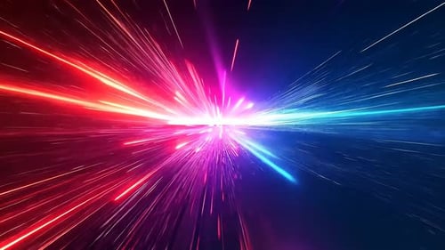 Dynamische Lichtspuren konvergieren zu einer lebendigen Farbexplosion