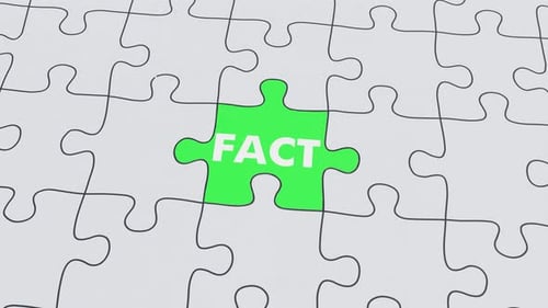 3D Puzzle Piece Replaces Myth with Fact Animation