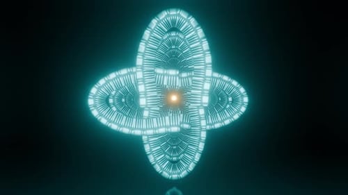 Abstract Spiral 4 K Vj Loop Hypnotic Motion Background Teal