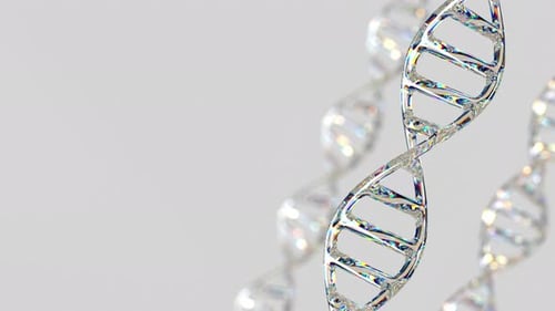 Modern Abstract Crystalline DNA Double Helix Loop Animation