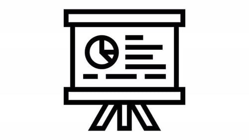 presentation line icon animation