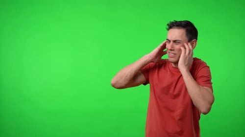 Man Annoyed By Noise