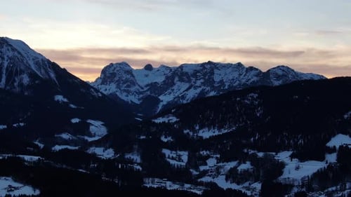 Majestic Mountains Aerial View at Golden Hour