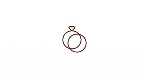 Animated Wedding Rings Icon with Diamond
