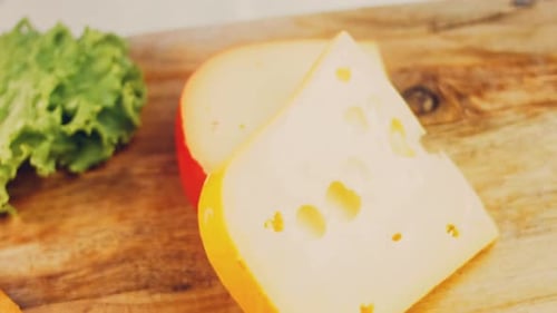 Waviness Effect of Cheese with Holes on a Retrostyle Cooking Tray
