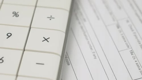 Calculate Costs Expenses and Income in Documents Using Calculator Financial Plan and Money