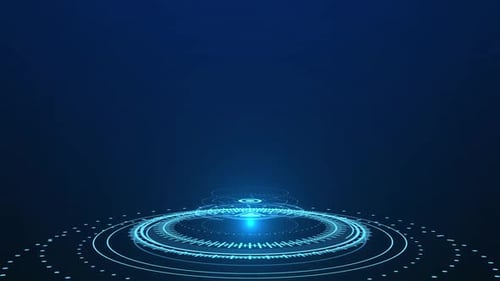 Circle HUD Head Up Display Interface Moving Arrow for Data Networking