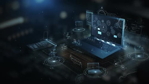 Employee Work Tasks in Animated 3D Infographics