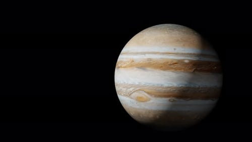 Planet Jupiter mit Alphakanal-Overlay-Ansicht aus dem Weltraum, 3D-Rendering. Planeten des Sonnensystems