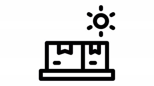 Animated Flat Design Icons of Boxes for Delivery and Logistics