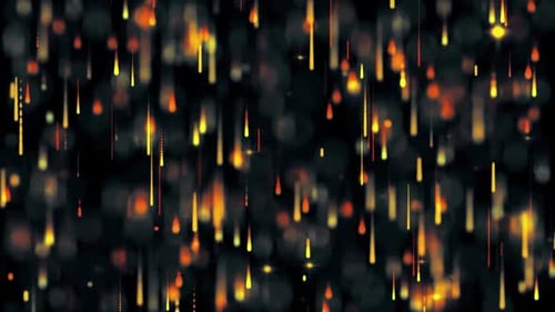 Hintergrundvideo zur Animation von dunkelgelben Partikeln