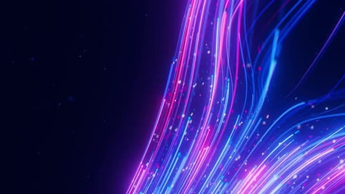 Extreme Closeup of Big Data Light Speed Warped Flow Abstract Digital Data Stream of Quantum