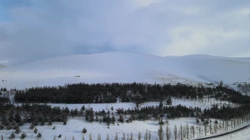 Winterlandschaft aus der Luft