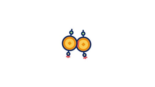 Modern Animated Decorative Earring Icon
