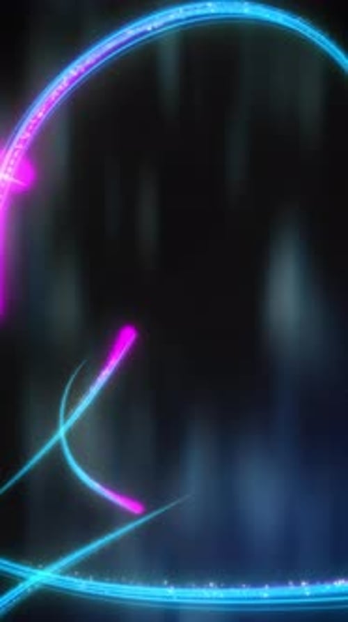 Neon Glow Light Stream Abstract Loop Background