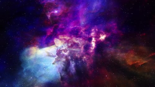 Colorful Abstract Nebula Space Background Loop Animation