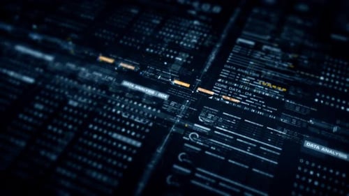 Futuristic Matrix Data Simulation HUD Background 01