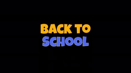Back To School Text Animation 4K On Alpha