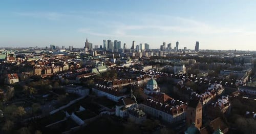 Skyline Of Warsaw City