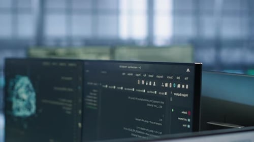 Computer Code Runs Inside High Tech AI Facility