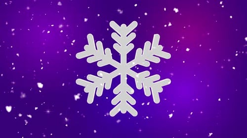 3D Snowflake Background Loop V7