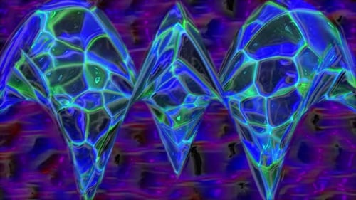 Animación de burbujas de vidrio de colores