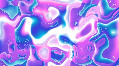 Vibrant Fluid Abstract Morphing Shapes Background Loop