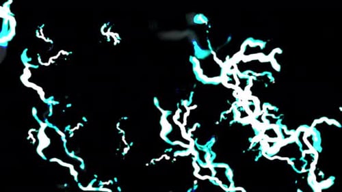 Abstract Neon Blue Electric Veins Motion Background
