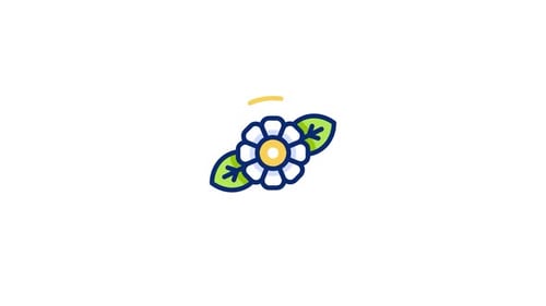 Icono animado de flores